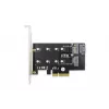DIGITUS M.2 NGFF/NVMe SSD Pci-e pievienotā karte atbalsta B, M un B+M atslēgu, izmēri 80, 60, 42 un 30 mm