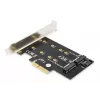 DIGITUS M.2 NGFF/NVMe SSD Pci-e pievienotā karte atbalsta B, M un B+M atslēgu, izmēri 80, 60, 42 un 30 mm