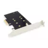 DIGITUS M.2 NGFF/NVMe SSD Pci-e pievienotā karte atbalsta B, M un B+M atslēgu, izmēri 80, 60, 42 un 30 mm