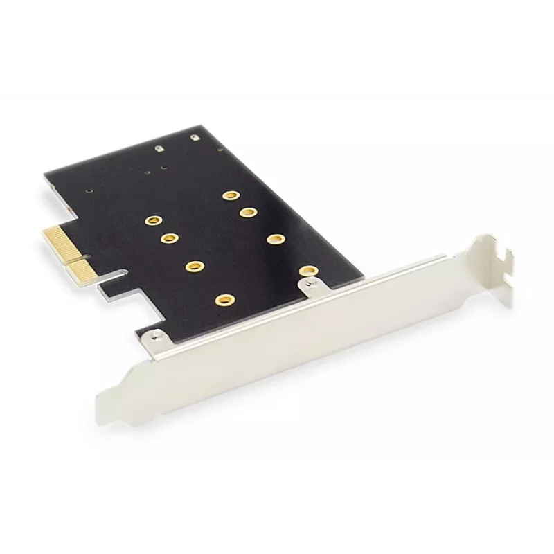DIGITUS M.2 NGFF/NVMe SSD Pci-e pievienotā karte atbalsta B, M un B+M atslēgu, izmēri 80, 60, 42 un 30 mm