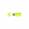 USB zibatmiņa GOODRAM UME2 128 GB USB 2.0 Type-A, dzeltena, 21×51 mm