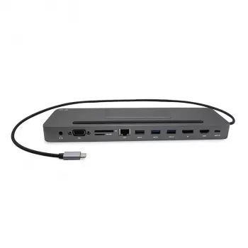 i-tec Metāla USB-C ergonomiska 4K 3x displeja dokstacija + barošana 85 W
