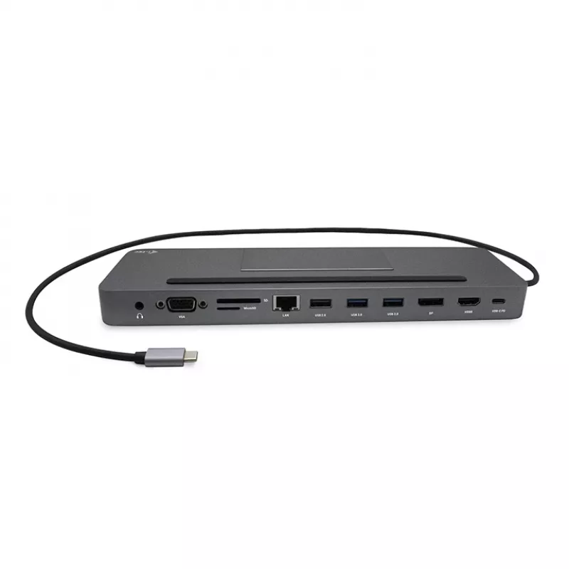 i-tec Metāla USB-C ergonomiska 4K 3x displeja dokstacija + barošana 85 W