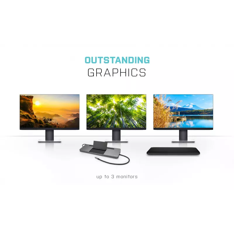 i-tec Metāla USB-C ergonomiska 4K 3x displeja dokstacija + barošana 85 W