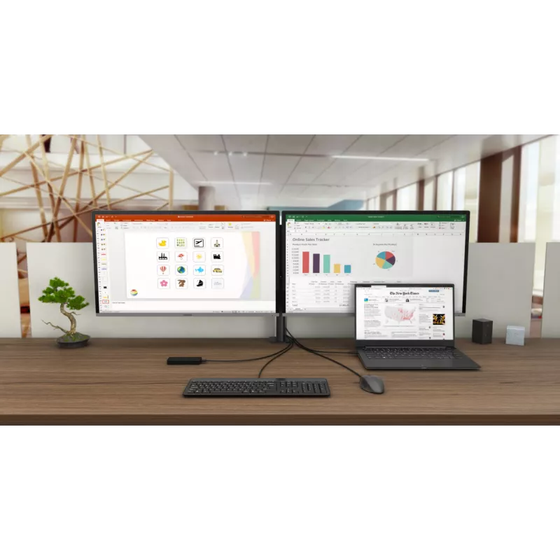 i-tec USB-C Dual Display Docking Station ar Power Delivery 100 W