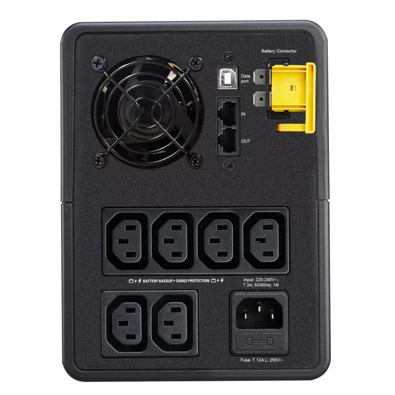 APC Back-UPS, 1600VA, tornis, 230V, 6x IEC C13 ligzdas, AVR, līnijinteraktīvs, 1,6 kVA, 900 W, sinusoidāls, 140 V, 300 V