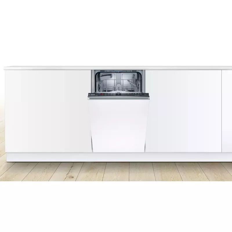 Iebūvējamā trauku mazgājamā mašīna Bosch Serie 2 SPV2IKX10E, šaura 45 cm, 9 trauku komplekti, 48 dB, 5 programmas, nerūsējošā tērauda vanna