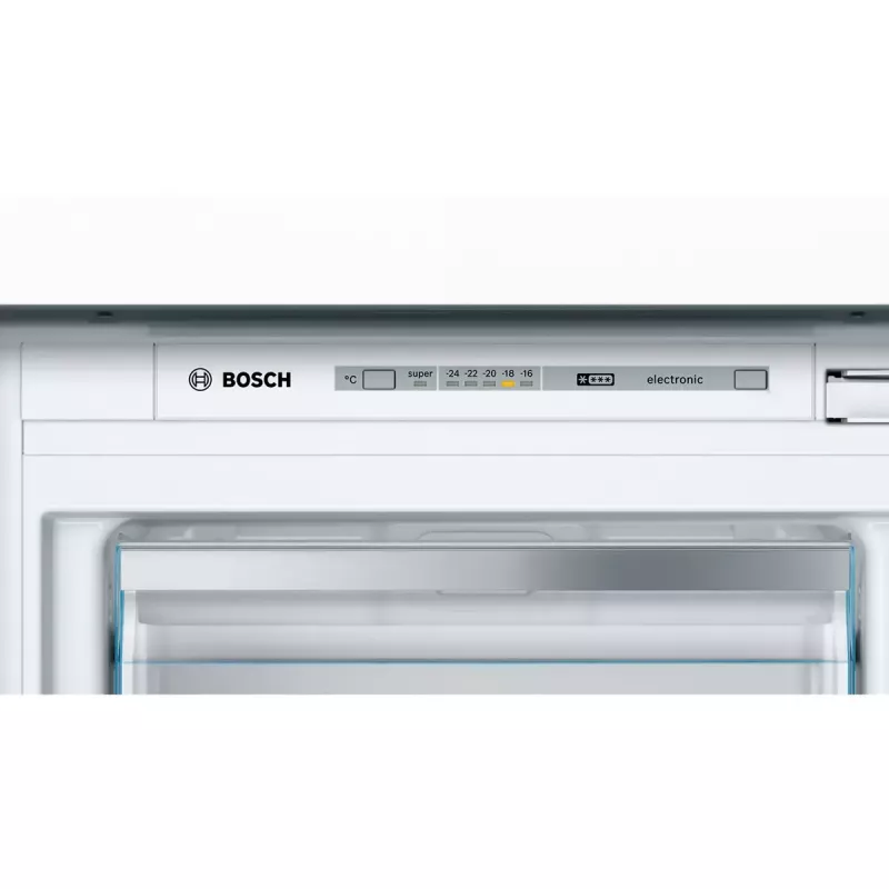 Iebūvējamais saldētavas skapis Bosch Serie 6 GIV11AFE0 — 72 L, skārienvadība, LED displejs, atveramas durvis, 36 dB