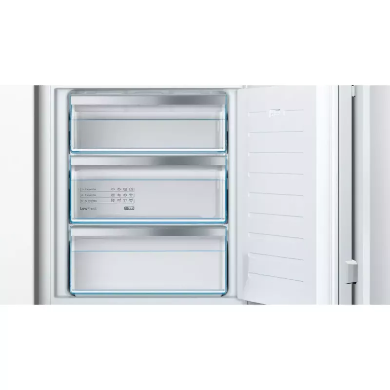 Iebūvējamais saldētavas skapis Bosch Serie 6 GIV11AFE0 — 72 L, skārienvadība, LED displejs, atveramas durvis, 36 dB