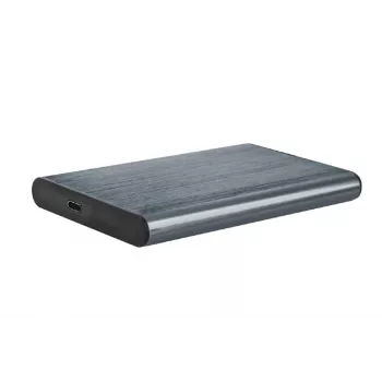 GEMBIRD USB 3.1 2,5 inch SATA HDD korpuss ar Type-C portu, matēts alumīnijs - pelēks