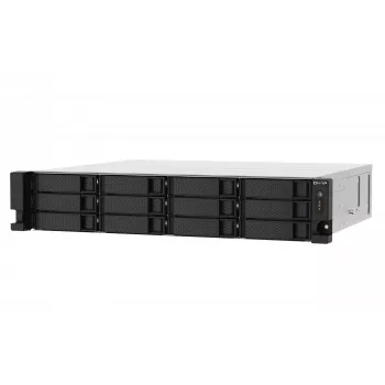 QNAP TS-1273AU-RP-8G NAS/storage server Rack (2U) Ryzen Embedded V1500B 8 GB DDR4 0 TB QNAP QTS Aluminium, Black