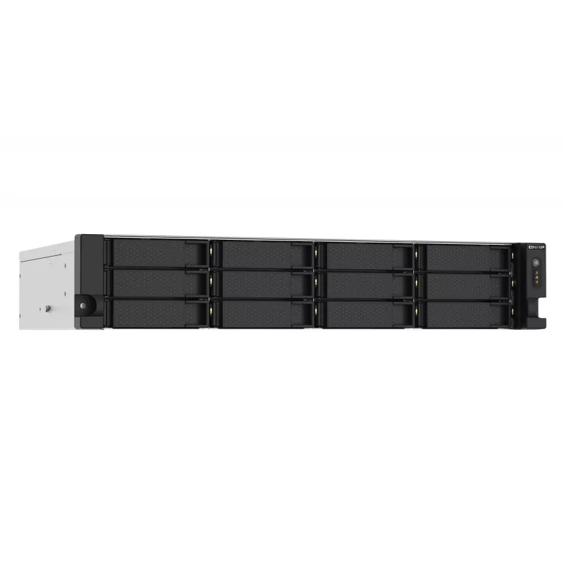 QNAP TS-1273AU-RP-8G NAS/storage server Rack (2U) Ryzen Embedded V1500B 8 GB DDR4 0 TB QNAP QTS Aluminium, Black