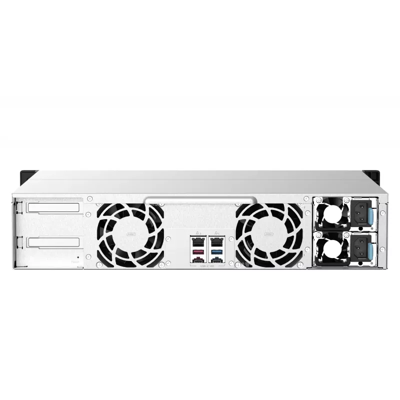QNAP TS-1273AU-RP-8G NAS/storage server Rack (2U) Ryzen Embedded V1500B 8 GB DDR4 0 TB QNAP QTS Aluminium, Black