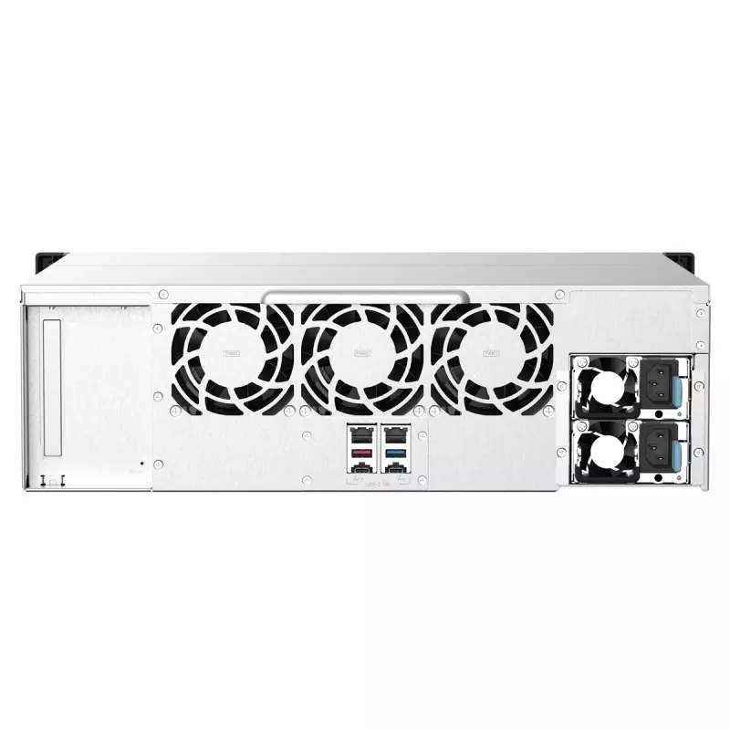 QNAP TS-1673AU-RP-16G NAS/glabāšanas serveris Rack (3U) Ryzen Embedded V1500B 16 GB DDR4 0 TB QNAP QTS Melns, Pelēks
