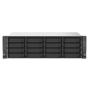 QNAP TS-1673AU-RP-16G NAS/glabāšanas serveris Rack (3U) Ryzen Embedded V1500B 16 GB DDR4 0 TB QNAP QTS Melns, Pelēks