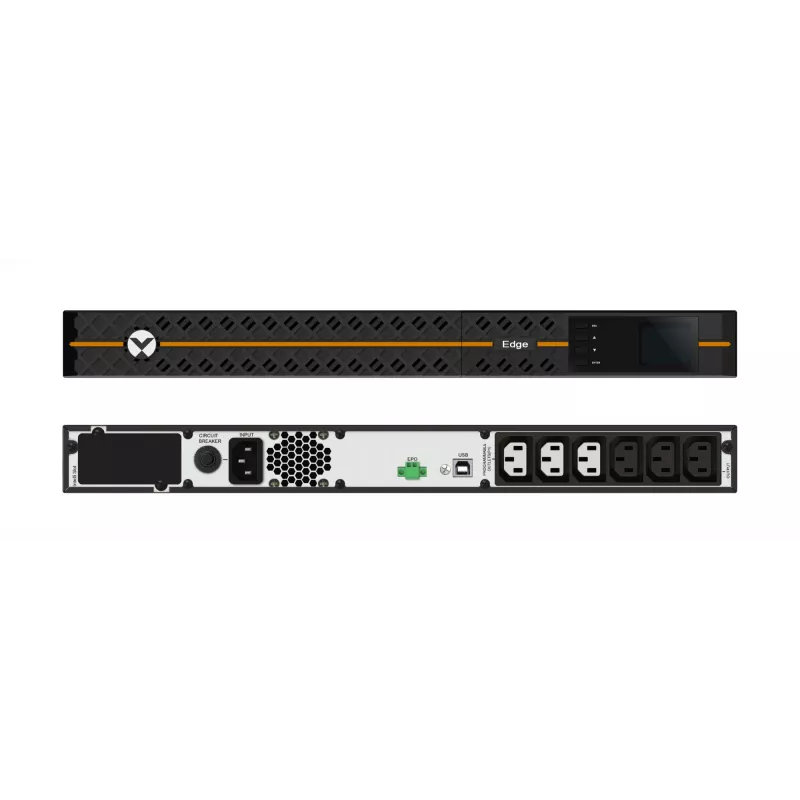 Vertiv Liebert Edge Nepārtrauktās barošanas avots (UPS) - 1000VA 900W 230V 1U Līnijinteraktīvs AVR Rack Mount | 0.9 PF
