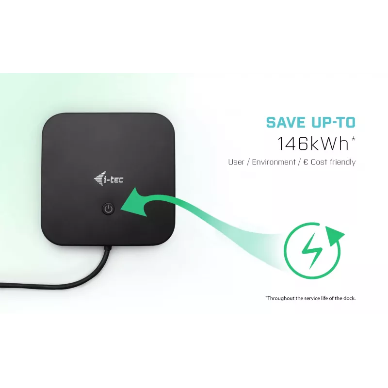 i-tec USB-C Dual Display Docking Station ar Power Delivery 100 W + Universāls lādētājs 100 W