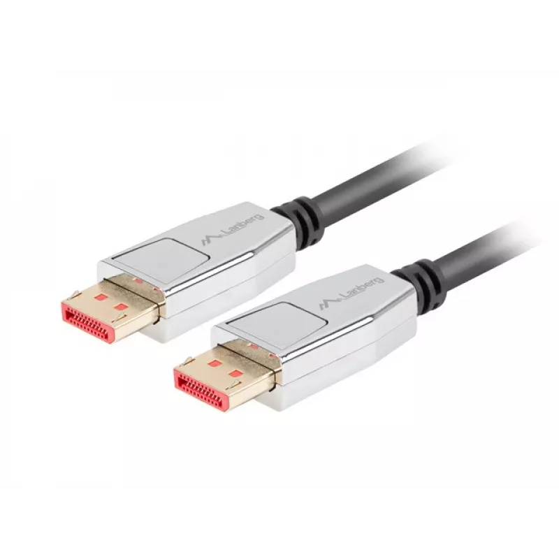 DisplayPort kabelis LANBERG CA-DPDP-20CU-0018-BK 1,8 m DisplayPort 1.4 32,4 Gbit/s HDR apzeltīts