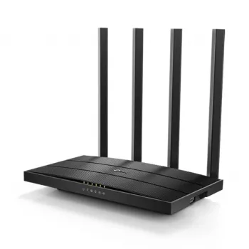 TP-Link Archer C6U bezvadu maršrutētājs Gigabit Ethernet divjoslu (2,4 GHz / 5 GHz) Melns