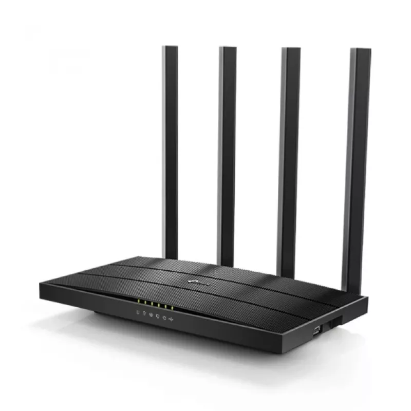 TP-Link Archer C6U bezvadu maršrutētājs Gigabit Ethernet divjoslu (2,4 GHz / 5 GHz) Melns