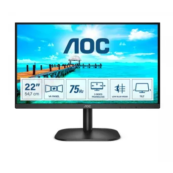 AOC B2 22B2H/EU datora monitors 54,6 cm (21,5 collu) 1920 x 1080 pikseļi Full HD LED Melns