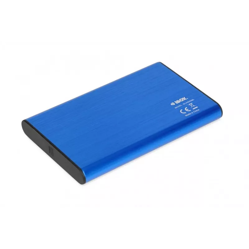 HDD/SSD korpuss IBOX HD-05 — 2,5 collu SATA III, USB 3.2 Gen 1 (Micro-USB B), līdz 10 TB, zils