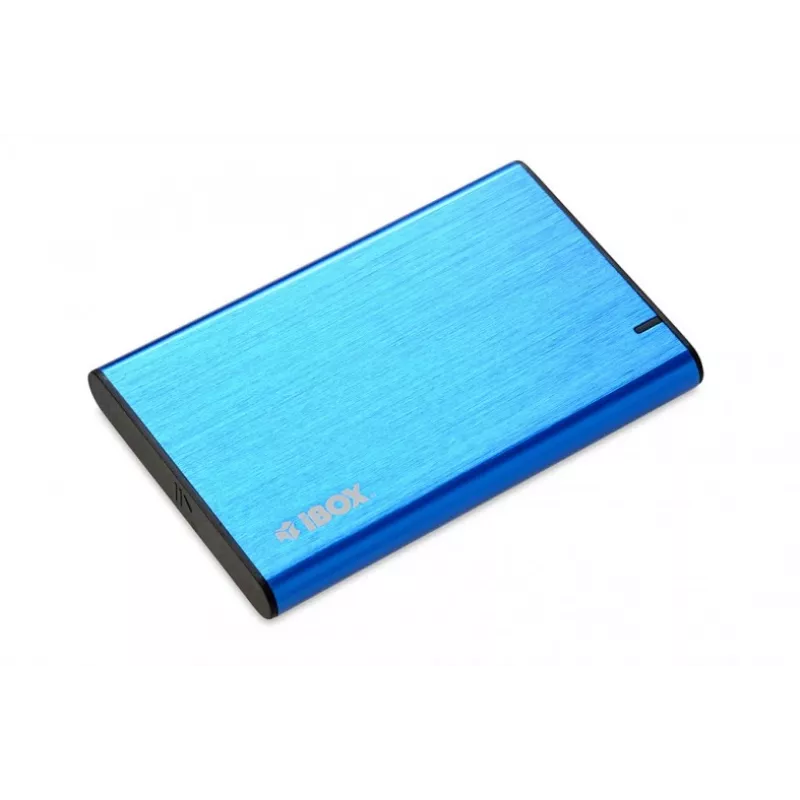 HDD/SSD korpuss IBOX HD-05 — 2,5 collu SATA III, USB 3.2 Gen 1 (Micro-USB B), līdz 10 TB, zils