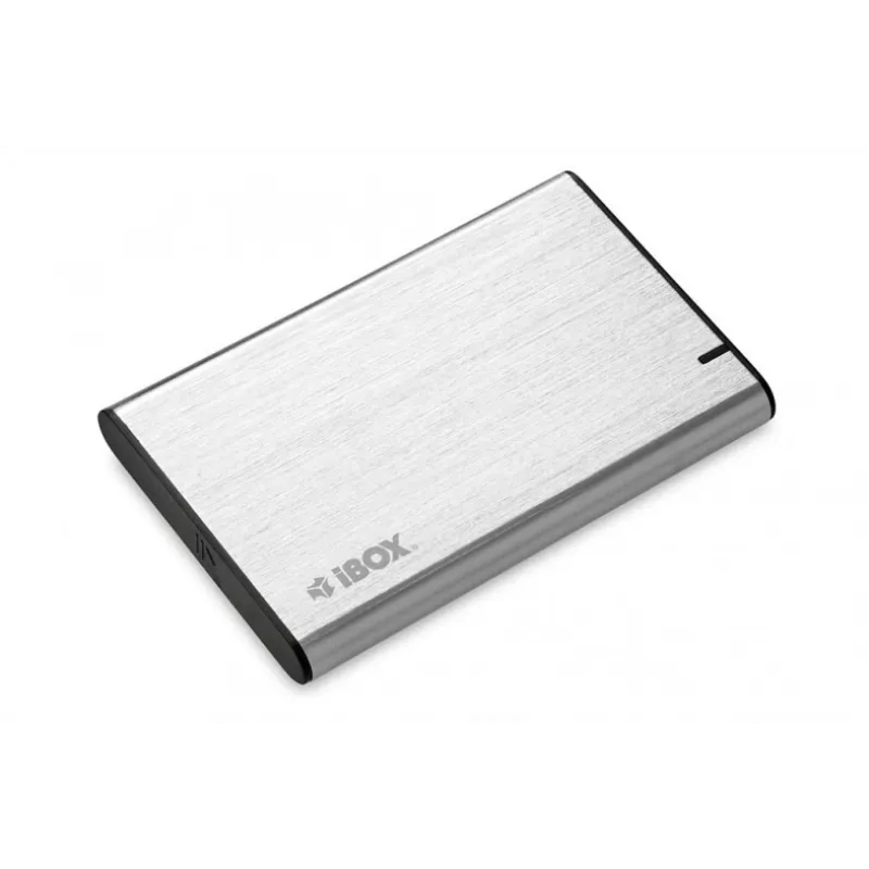 HDD/SSD korpuss IBOX HD-05 — 2,5 collu SATA III, USB 3.2 Gen 1 (5 Gbit/s), Micro-USB B, līdz 10 TB, pelēks