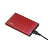 HDD/SSD korpuss IBOX HD-05 sarkans 2,5 collu — USB 3.2 Gen 1 (5 Gbit/s), JMicron JMS578, līdz 10 TB