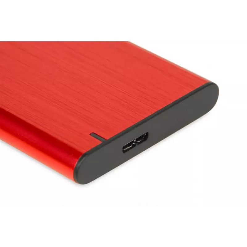 HDD/SSD korpuss IBOX HD-05 sarkans 2,5 collu — USB 3.2 Gen 1 (5 Gbit/s), JMicron JMS578, līdz 10 TB