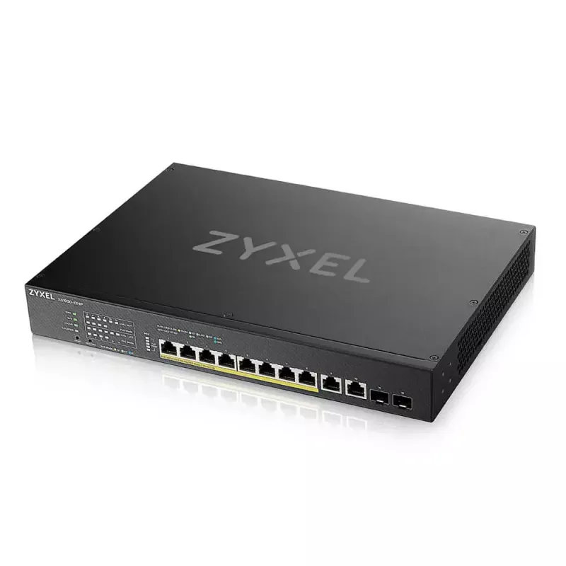 Zyxel XS1930-12HP-ZZ0101F tīkla slēdzis, pārvaldīts L3, 10G Ethernet (100/1000/10000), Power over Ethernet (PoE), melns