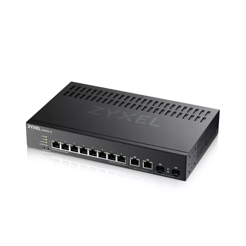 Zyxel GS2220-10-EU0101F tīkla slēdzis Pārvaldīts L2 Gigabit Ethernet (10/100/1000) Melns