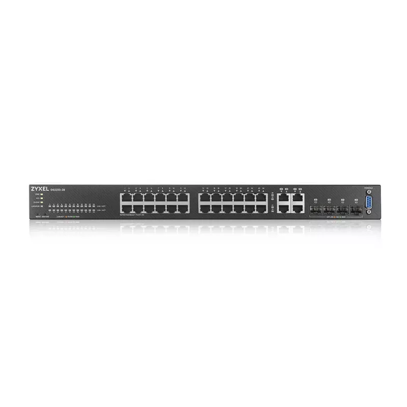 Zyxel GS2220-28-EU0101F tīkla slēdzis Pārvaldīts L2 Gigabit Ethernet (10/100/1000) Melns