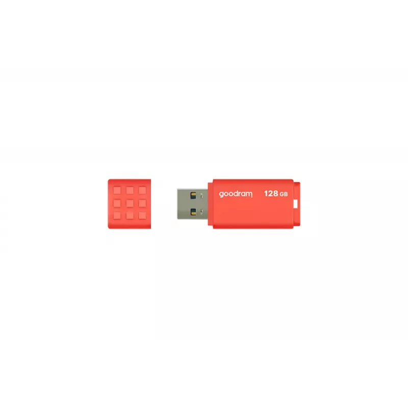 USB zibatmiņa GOODRAM UME3 128 GB USB Type-A 3.2 Gen 1, oranža, bez vāciņa, 60/20 MB/s