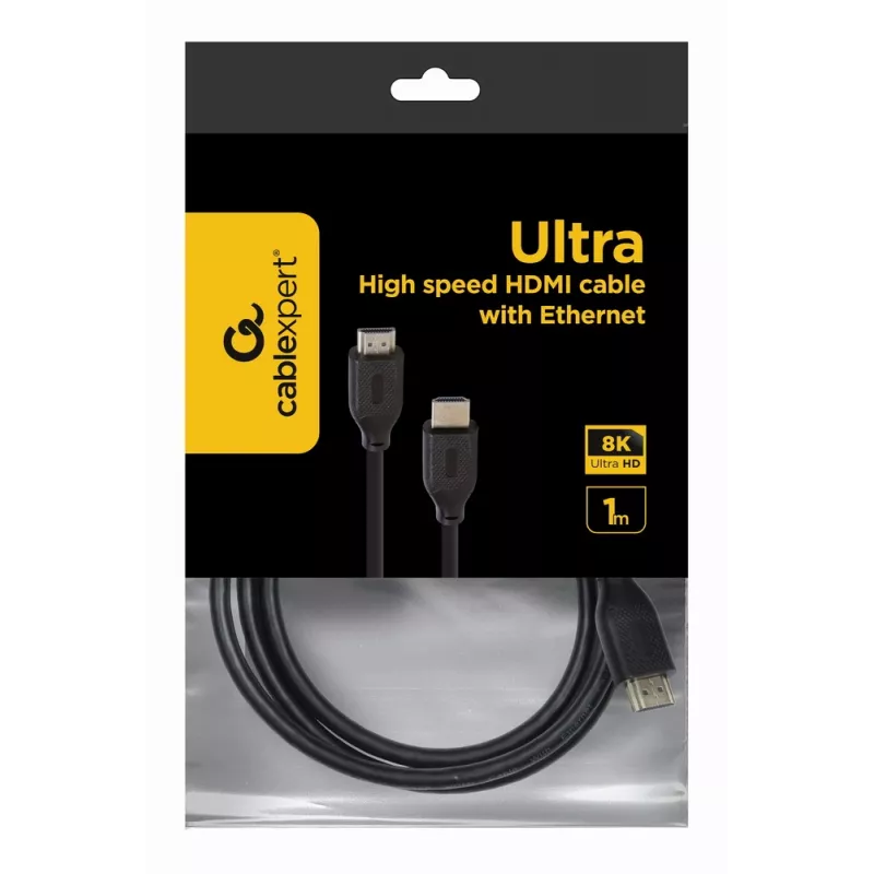 HDMI kabelis Gembird CC-HDMI8K-1M — 1 m, HDMI Type A to Type A, HDMI 2.1, 48 Gbit/s, melns