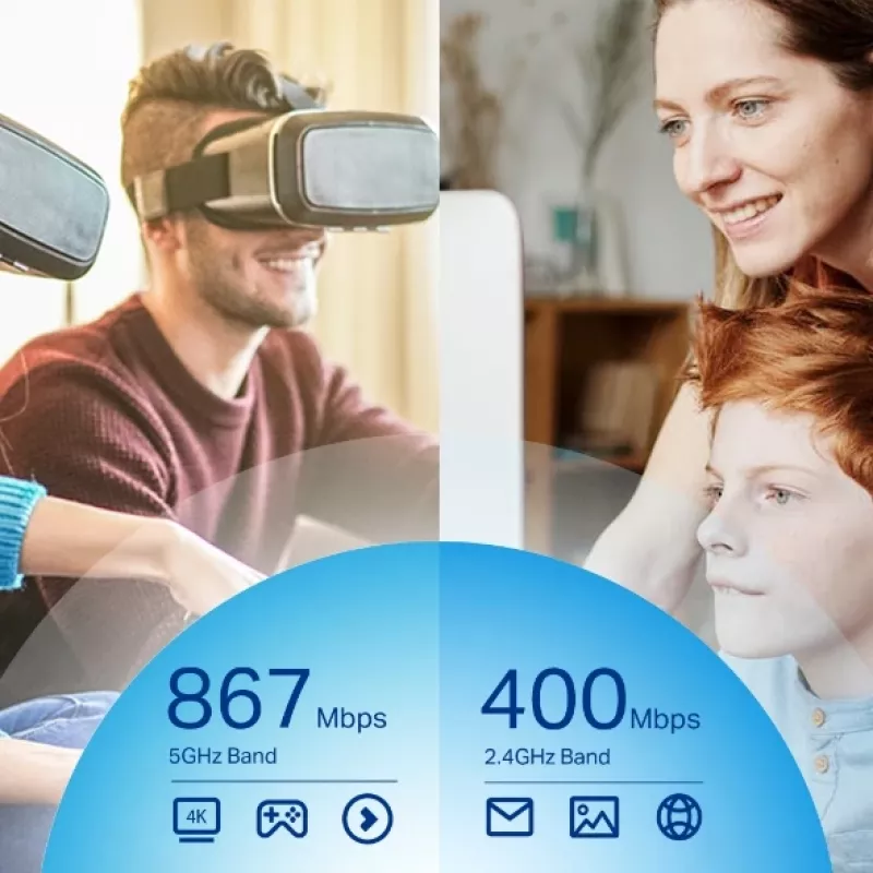 Bezvadu adapteris TP-Link Archer T4U Plus Divjoslu Wi-Fi 5