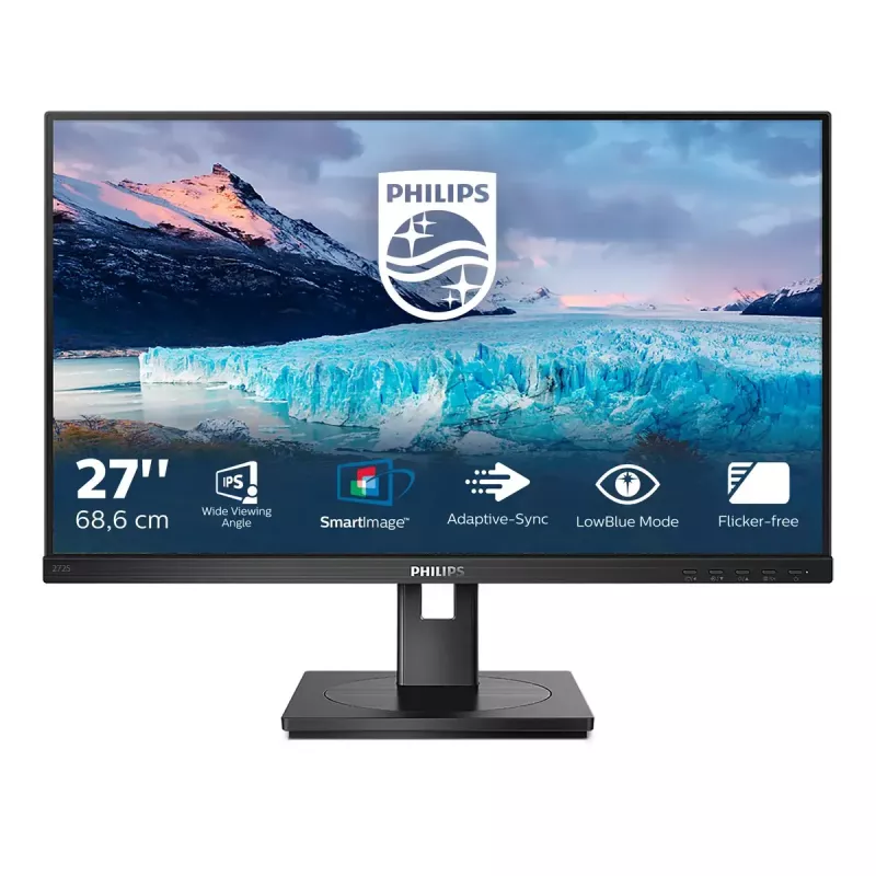 Philips S Line 272S1AE/00 datora monitors 68.6 cm (27 colli) 1920 x 1080 pikseļi Full HD LCD Melns