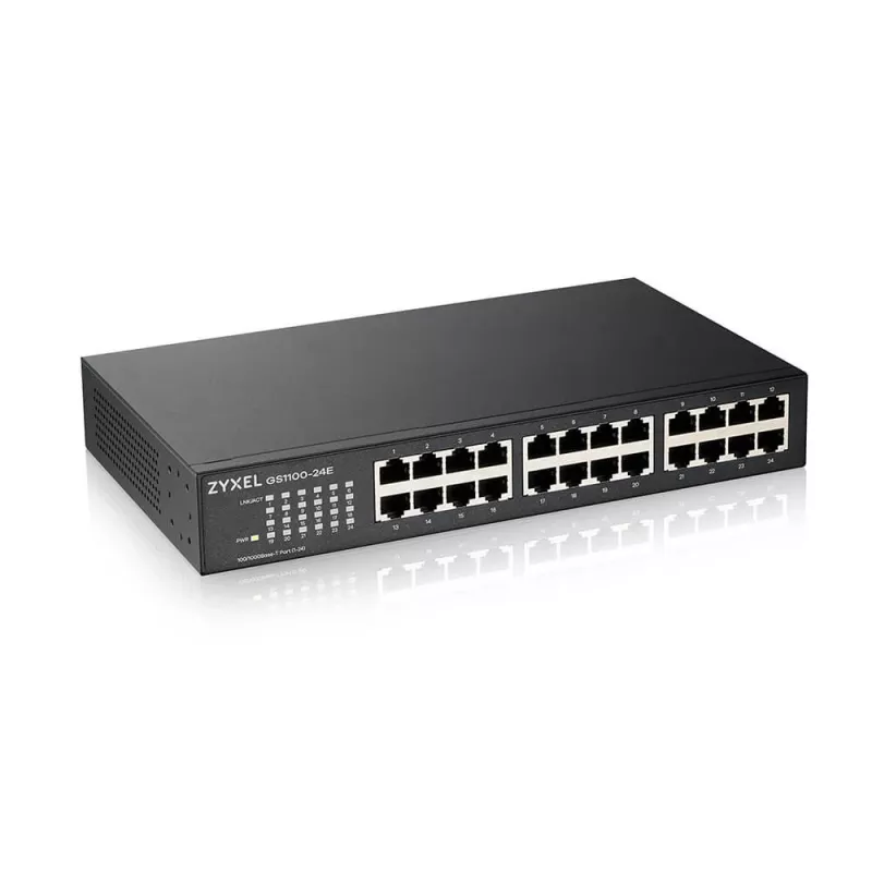 Zyxel GS1100-24E Nepārvaldāms Gigabit Ethernet (10/100/1000) Melns