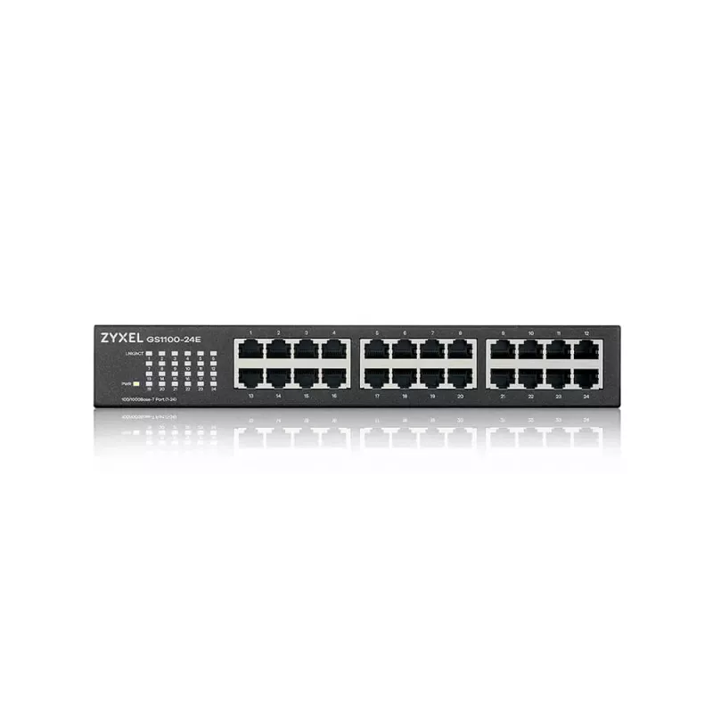 Zyxel GS1100-24E Nepārvaldāms Gigabit Ethernet (10/100/1000) Melns