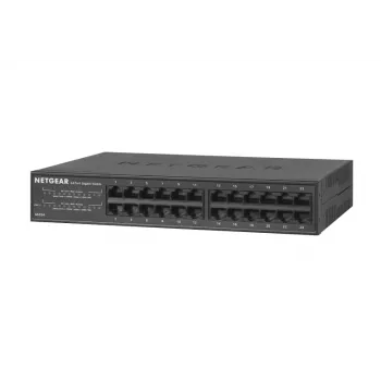 NETGEAR GS324 Nepārvaldāms Gigabitu Ethernet (10/100/1000) Melns