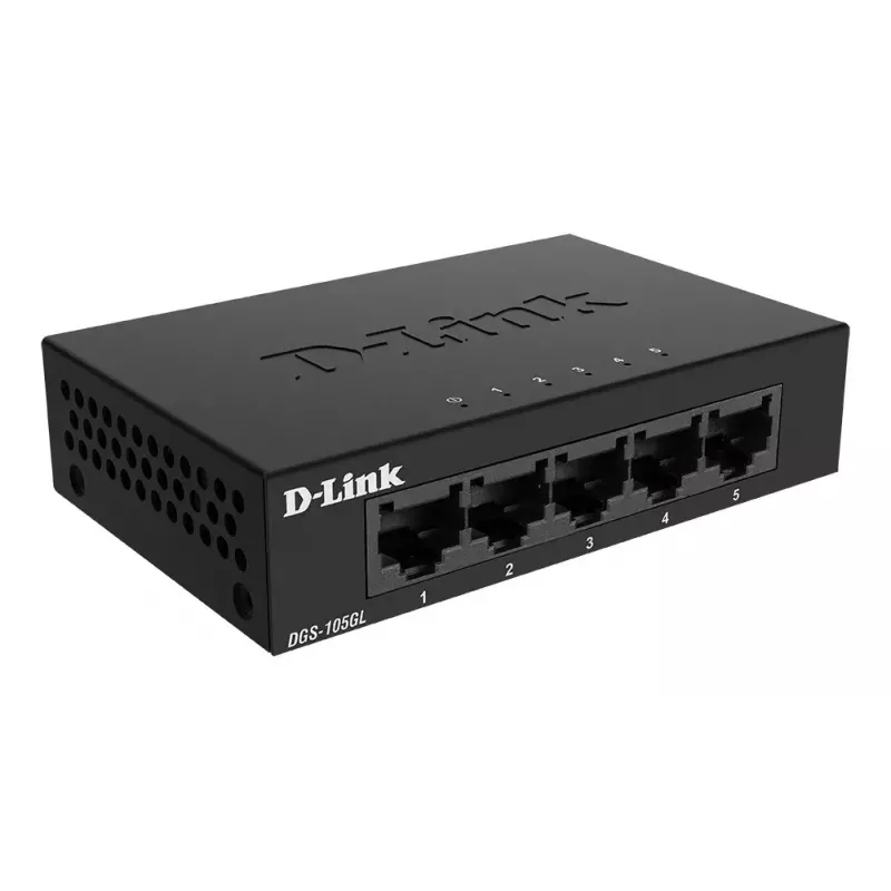 D-Link DGS-105GL/E tīkla slēdzis Nepārvaldīts Gigabit Ethernet (10/100/1000) Melns