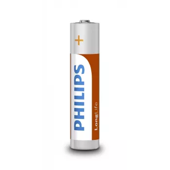 Vienreizlietojama baterija Philips LongLife R03L4B/10 — Cinka-oglekļa 1.5 V, AAA, 4-gab.