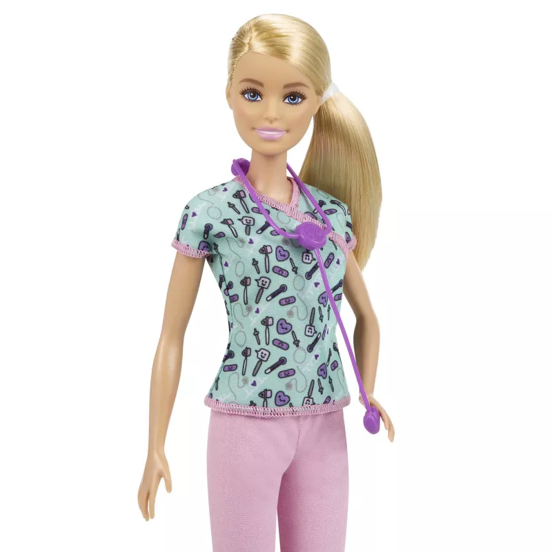 Barbie lelle medmāsa ar skrubjiem, apģērbu un aksesuāriem, modes lelle, Sieviete, 3 gadi, Meitene, 304.8 mm, 120 g