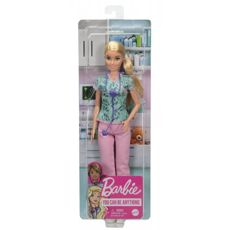 Barbie lelle medmāsa ar skrubjiem, apģērbu un aksesuāriem, modes lelle, Sieviete, 3 gadi, Meitene, 304.8 mm, 120 g