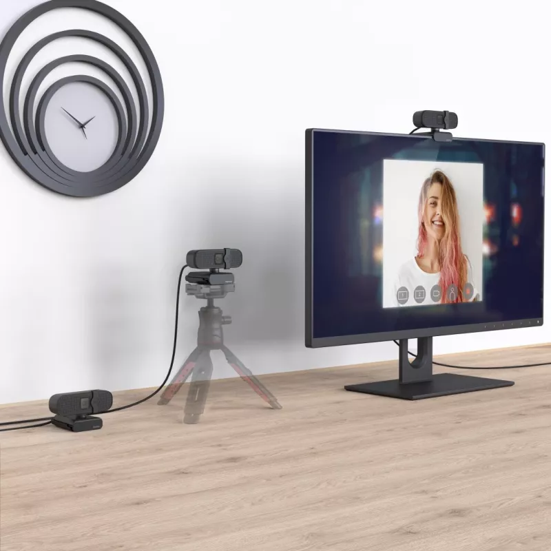 Hama C-400 tīmekļa kamera 2 MP 1920 x 1080 pikseļi USB 2.0 melna