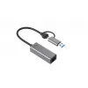 “i-tec Metal USB-C/USB-A 2.5Gbps Ethernet” adapteris, vadu, USB Type-A/USB Type-C, Ethernet, 2500 Mbit/s, pelēks