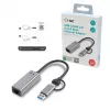“i-tec Metal USB-C/USB-A 2.5Gbps Ethernet” adapteris, vadu, USB Type-A/USB Type-C, Ethernet, 2500 Mbit/s, pelēks