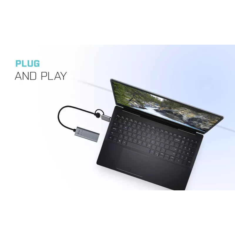 “i-tec Metal USB-C/USB-A 2.5Gbps Ethernet” adapteris, vadu, USB Type-A/USB Type-C, Ethernet, 2500 Mbit/s, pelēks