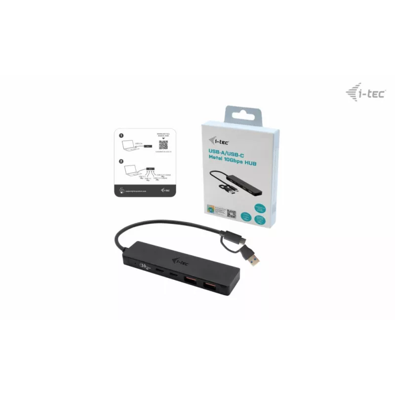 i-tec Metal USB-A/USB-C HUB 2x USB 3.0 + 2x USB-C (10 Gbps)