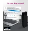 ICY BOX IB-DK2251AC Vadu USB 3.2 Gen 2 (3.1 Gen 2) Type-A Melns